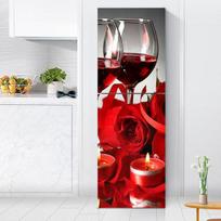 Maisto rožių lipdukai ant šaldytuvo tapetai virtuvei Vinilo plakatas šaldytuvo lipdukas Namų dekoras Miegamojo Naujųjų metų apdaila 40x120cm(1 pcs) gray
