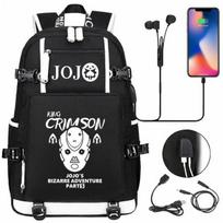 Moteriška ir vyriška kuprinė Anime Jojo Bizarre Adventure Kuprinė paaugliams Mokyklinė Daugiafunkcis USB įkrovimo krepšiai Mokyklinis krepšys Kelionės Mochila One Size
