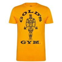 Golds Gym Muscle Joe trumpomis rankovėmis marškinėliai geltoni unisex marškinėliai L orange
