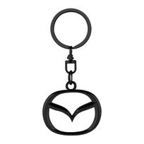 1 vnt. 3D metalinis automobilio ženkliukas raktų pakabukas cinko lydinio raktų pakabukai automobilių priedai Mazda 6 3 CX5 5 2 323 CX7 Demio Atenza Axela MX30 CX30 CX3 CX9 RX8 RX7 juoda