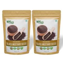 Organic Zing Black Mustard Seeds | Natural and Chemical Free | Fresh | Whole and Natural | Indian Sarso Seeds | Packed and Produced in India - 227 gm beige
