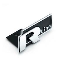 3D Metalinis Automobilio Priekinių Grotelių Ženklelis Sportinis Emblemos Lipdukas Kėbulo Lipdukas Dekalas Skirtas Go/lf R R line Tiguan Touareg Polo CC Passat r36 Scirocco Rline Front Grille Badge juoda