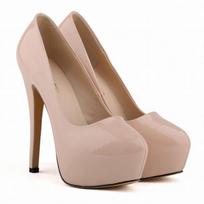 Moteriški aukštakulniai siurblys 14 cm apvalios pirštinės stiletės Talon Femme Seksualūs moteriški raudoni vestuviniai batai Juodi platforminiai aukštakulniai dideli 44 dydis 38 kūno spalva