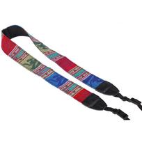 Camera Shoulder Neck Strap Vintage SLR Camera Belt Cotton Fabric Cam Band Retro Ethnic Style gray