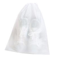 Vienkartinis kvėpuojantis neaustinis batų laikymo maišelis su raišteliu Apsauginis maišelis nuo pageltimo L 32x48cm skirtas Large 35.83x15.75in white