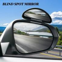 2X 360° Wide Angle Convex Side Rear View Blind Spot Mirror Car Auto Universal white