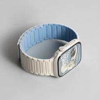 Silikoninė apyrankė Apple Watch 46mm 42mm 49mm 45mm 41mm 44mm 40mm Magnetinė apyrankė IWatch Ultra 3/2 Serijai 11 10 9 8 7 6 SE 5 S10-46mm 42 44 45 49 gray