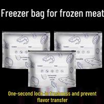 Zip-Lock Aluminum Foil Freezer Bags for Fresh Storage Small 10 pcs sidabro pilka spalva