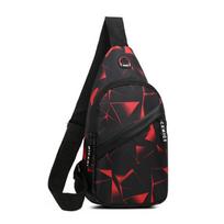 Men's Fashion Messenger Bag Lightweight Sports Leisure Chest Bag Casual Simple Large Capacity Male Bags KTB Single layer raudona