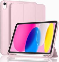 Dėklas IPad (A16) 11 colių 2025/iPad 10-osios kartos 10,9 colio 2022, plonas trijų dalių stovas, apsauginis dėklas su pieštuko laikikliu iPad Pro 4 (11-inch) rožinė
