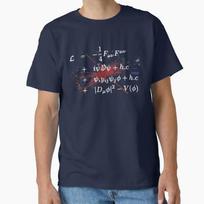 Theoretical Physics Equations  Standard Model Higgs Boson Lagrangian Particle Physics gift T shirt for men Large size Tops 4XL black