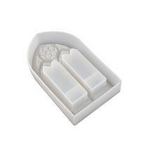 Multifunction DIY Crystal Epoxy Resin Mold Church Window Storage Box Cabinet Making Silicone Mold for Wedding Party Deco white