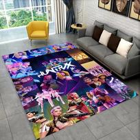 3D Kpop Demonų Medžiotojai Rumi Mira Zoey Animacinis Muzikinis Kilimas Svetainės Miegamojo Namų Sofos Dekoravimui, Vaikų Žaidimų Neslystantis Kilimėlis 60x90cm( 23x35in )