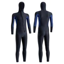 Men's 3MM Hooded Wetsuit: Warm Winter Snorkeling & Surfing Suit, Cold Protection, One-Piece for Men and Women L