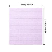 77cm*70cm 3D lipnios tapetos Vandeniui atsparūs plytų retro sienų lipdukai Svetainės Miegamojo sienų lipdukai Namų dekoras 2pcs-77cmX70cm violetinė
