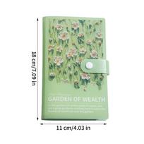 Money Saving Binder 100 Days Savings Challenge Book 3D Oil Painting Cash Planner Organizer Wallet Notebook Storage Management žalia