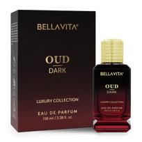 Bella Vita Luxury Men Oud Dark Eau De Parfum Intense Liquid Perfume With Grapefruit, Orris, Vetiver |Woody, Musky Long Lasting Edp Fragrance 100ML black