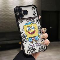 Cute SpongeBobs S-SquarePants Phone Case for Samsung Galaxy S26 S25 S24 S23 S22 S21 S20 FE Ultra Plus 5G Anti-drop Cover Galaxy S21 Ultra 5G gray
