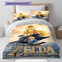 Legend of Zelda Bedding Quilt Set Quilt Cover Pillowcase Home Decoration Birthday Gift (1 * duvet cover + 2 * pillowcase, without core) 140x200cm