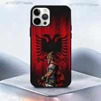 Albanian Albania flag  For IPhone 17,16,15,14,13,12,11,Pro,Max,Plus,Mini,SE4,E Protective Magnetic Case Cover iPhone13PRO red