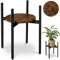 Stovintis loftinio stiliaus gėlių vazonas Torre Rustic 40 cm Juodas