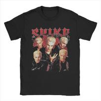 Buffys The Vampires Slayers Spike T Shirts For Women Novelty T-Shirt Round Collar Tees Short Sleeve Tops Graphic XXXXXL juoda