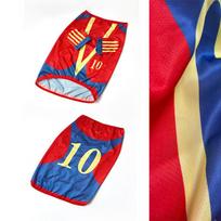 Pet World Cup Jersey: Breathable Number 10 Soccer Outfit for Dogs and Cats red