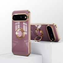 Dengtas žiedinis laikiklis Magnetinis telefono dėklas Google Pixel 10 9 Pro XL 9A 8 8A 7 7A 6A 5A, Magsafe belaidžiam įkrovimui, minkštas dangtelis Google Pixel 9 Pro XL violetinė