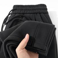 High Waist Straight Leg Wide Leg Pants Merlot Purple Slimming Spring Autumn Loose Drapey Sporty Sweatpants Korean Style 5XL mėlyna