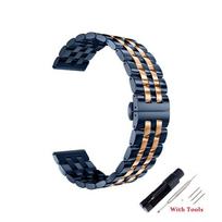 20mm 22mm nerūdijančio plieno laikrodžio apyrankė metalinė sulankstoma laikrodžio sagtelė laikrodžio juosta dirželis apyrankė laikrodžio aksesuarai su įrankiu 22mm gray