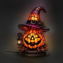 Raganos Skrybėlės Lempa Helovino Dekoras Rankų Darbo Retro Dervos Raganos Lempa USB Maitinamas Miegamojo Stalo Lentynai Namų Šlykštus vakarėlio Dekoras Pumpkin Wizard