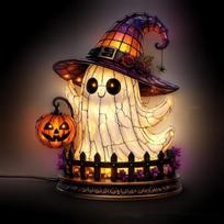 Raganos Skrybėlės Lempa Helovino Dekoras Rankų Darbo Retro Dervos Raganos Lempa USB Maitinamas Miegamojo Stalo Lentynai Namų Šlykštus vakarėlio Dekoras Ghost Pumpkin
