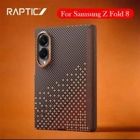 DEFENSE anglies pluošto dėklas, skirtas Samsung Z Fold 8, Kevlaro belaidžio įkrovimo galinės dalies dėklas, skirtas SAMSUNG Z FOLD 8 1PC&For Samsung Z Fold 8 raudona