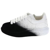 Alexander McQueen Oversized Sneaker 'White Black Velvet Spray' Women's 586388WHWM19034 35.5 white