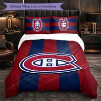 Montreal Canadiens Pattern Microfiber 3Pcs Bedding Set Decor Duvet Cover Set For Bedroom Home Use 245cm*210cm