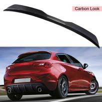 Automobilio galinio bagažinės sparnas stogo lūpa spoileris sparneliai Alfa Romeo Giulietta 2010-2020 m. ABS spoilerio dangtelis Automobilio išorės kėbulo komplekto priedai Carbon Fiber Look gray