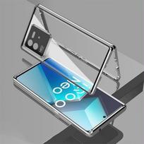 360 Full Cover For Xiaomi 13T Pro Case Double Sided Magnetic Adsorption Metal Phone Case For Xiaomi Mi 13 T 13TPro 5G Bumper For Redmi K60 Ultra sidabras