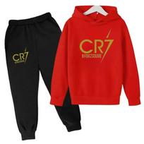 Cristiano Ronaldo CR7 Cosplay Kostiumai Vaikams Futbolo Idolas Vaikų Hoodies Rinkinys Kelnės Kostiumas Vaikams Aukštos Kokybės Berniukų Mergaičių Drabužiai Sportinis Kostiumas 100 black