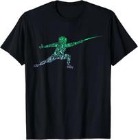 Retro Hema Ilgasis Kardas Eskizas Fechtavimas Marškinėliai Vintage Fechtuotojas Sportinis Apranga Dovana Unisex Laisvalaikio Marškiniai Viršutiniai Drabužiai 4XL black
