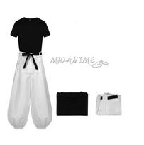 Anime Fushiguro Toji Cosplay Jujutsu Kaisen Kostiumas Suaugusiems Unisex Trumpomis Rankovėmis Viršus Kelnės Kostiumas Helovino Vienodas Šventė L white