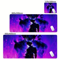 Didelis žaidimų pelės kilimėlis XXL Anime Solo Leveling Stalo kilimėlis Biuro kompiuterio klaviatūros priedai Pelės kilimėlis Guminis neslystantis stalo kilimėlis 30x60cm black