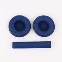 3 vnt. Ausinių Pagalvėlės Galvos Juostos Ausinių Ausų Pagalvėlės Skirtos Jbl Tune 600 T450 T450Bt T500Bt Jr300Bt 70Mm Minkštos Odos Putplasčio Pagalvėlės mėlyna