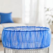 Soft Airy Bird Cage Seed Catcher Stretchy Skirt Bird Cage Skirt  For Parrot mėlyna