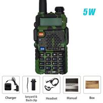 BAOFENG UV-5R Kamufliažinis racija BF-UV5R Nešiojama dvipusio ryšio radijo stotelė 5W Dvijuostė 128 K channels 1800mAh Belaidis komunikatorius US