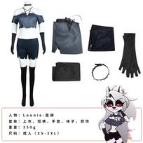 Helluva Boss Loona Cosplay Costume, Secondary Anime Party Stage Performance Cosplay Outfit XXL gray