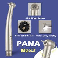 NSK Pana-Max2 Dental High Speed Handpiece Turbine Handpiece Dentist Tool Dentistry B2 M4 Push Button Handpiece 2 Hole gray