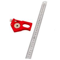 Stainless Steel Angle Scribe Tool Multi-Angle Square Scribe Line Marking Scribe  Carpenters Type-B With Ruler