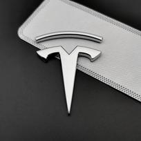 3D METALINIS Automobilio Priekinio Variklio Dangčio Emblema Galinės Bagažinės Ženklelis Lipdukas Galinės Bagažinės Apdaila Skirta Tesla Model S X 3 Y 2017 Personalizuotas Roadster gray