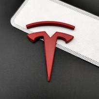 3D METALINIS Automobilio Priekinio Variklio Dangčio Emblema Galinės Bagažinės Ženklelis Lipdukas Galinės Bagažinės Apdaila Skirta Tesla Model S X 3 Y 2017 Personalizuotas Roadster raudona