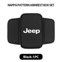For Jeep Car Center Console Armrest Box Pad Storage Pocket Protective Cover Cherokee Wrangler JK Gladiator Compass Renegade black